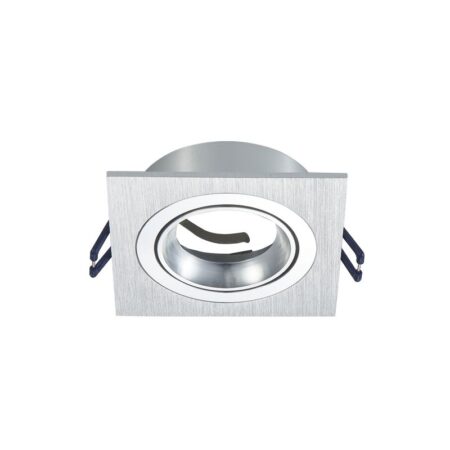 GU10 ARMATUUR | MR16 SPOT | VIERKANT | ZILVER – KANTELBAAR