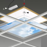 FOTOPRINT afbeelding wolk-bos verdeeld over 6 panelen 595 x 595 mm-0