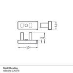 END CAP MET KABELOPENING SLASH 8MM (2 stuks)-0