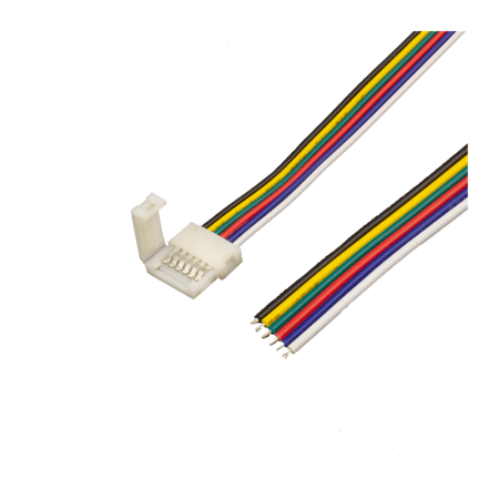 LEDSTRIP CONNECTOR STRIP TO POWER 6 PIN 12mm IP20
