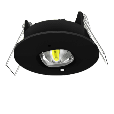 Noodverlichting inbouwspot zwart