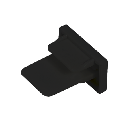 1-fase rail eindplug zwart