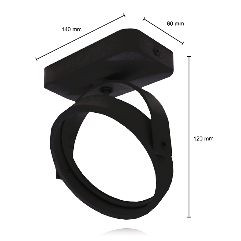 801939_afmetingen-3 led ar111 opbouwarmatuur zwart
